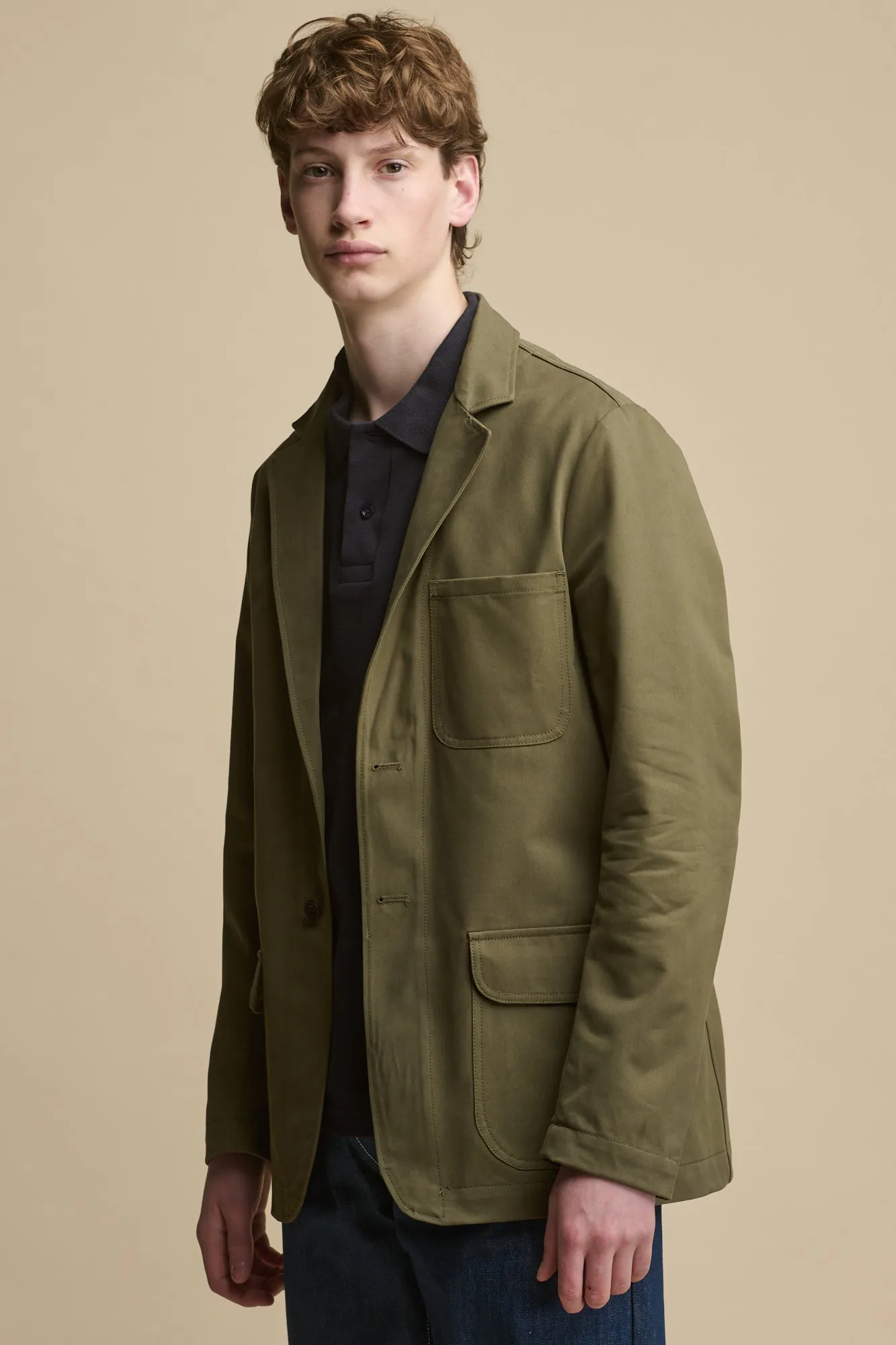 Men's James Single Breasted Blazer - Olive