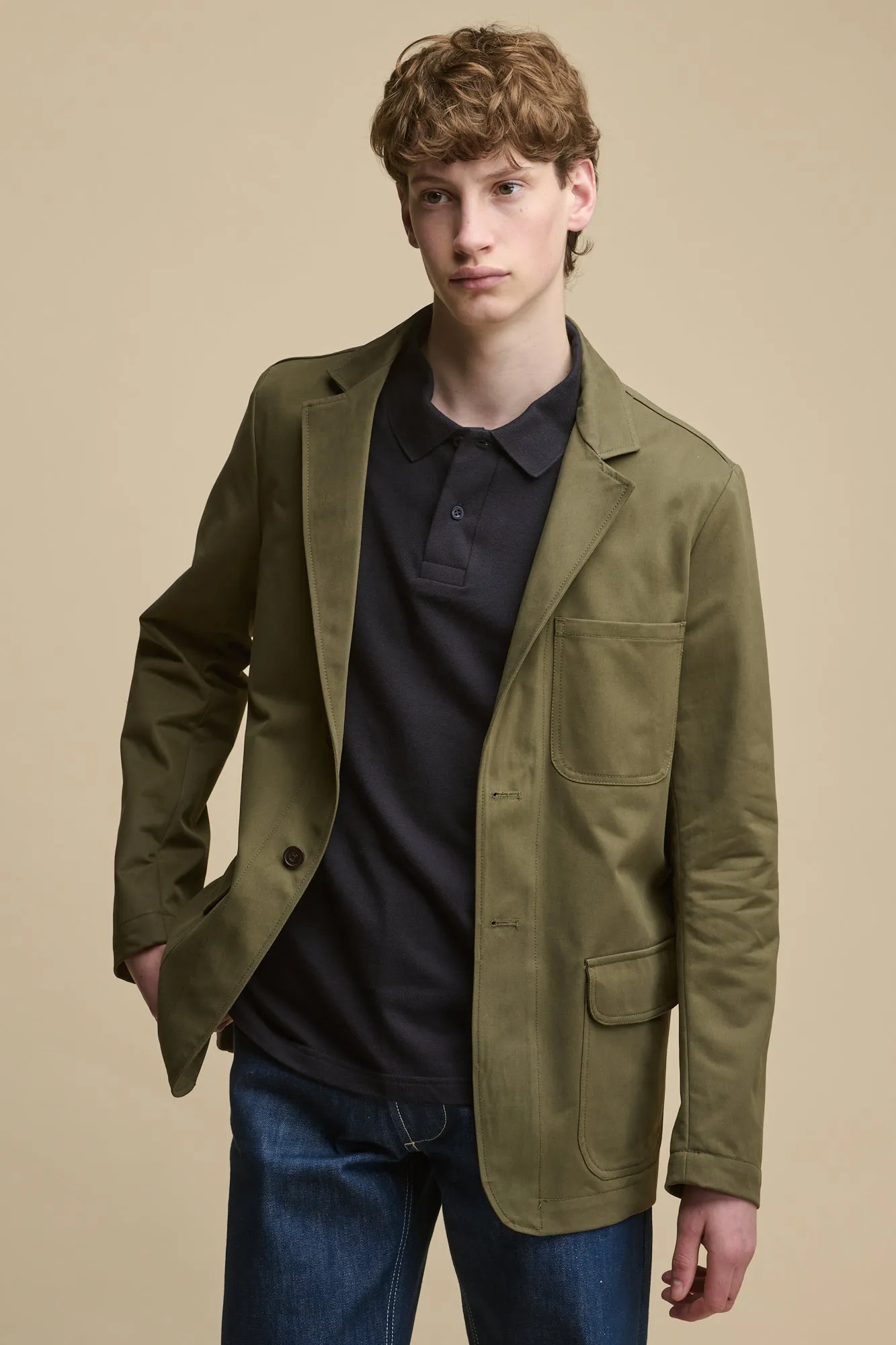 Men's James Single Breasted Blazer - Olive