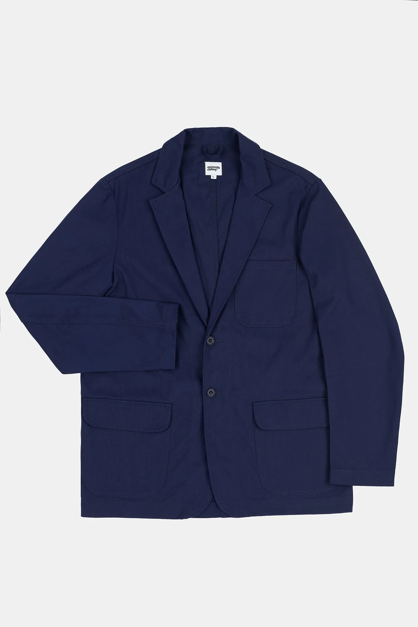 Men's James Single Breasted Canvas Blazer - Navy