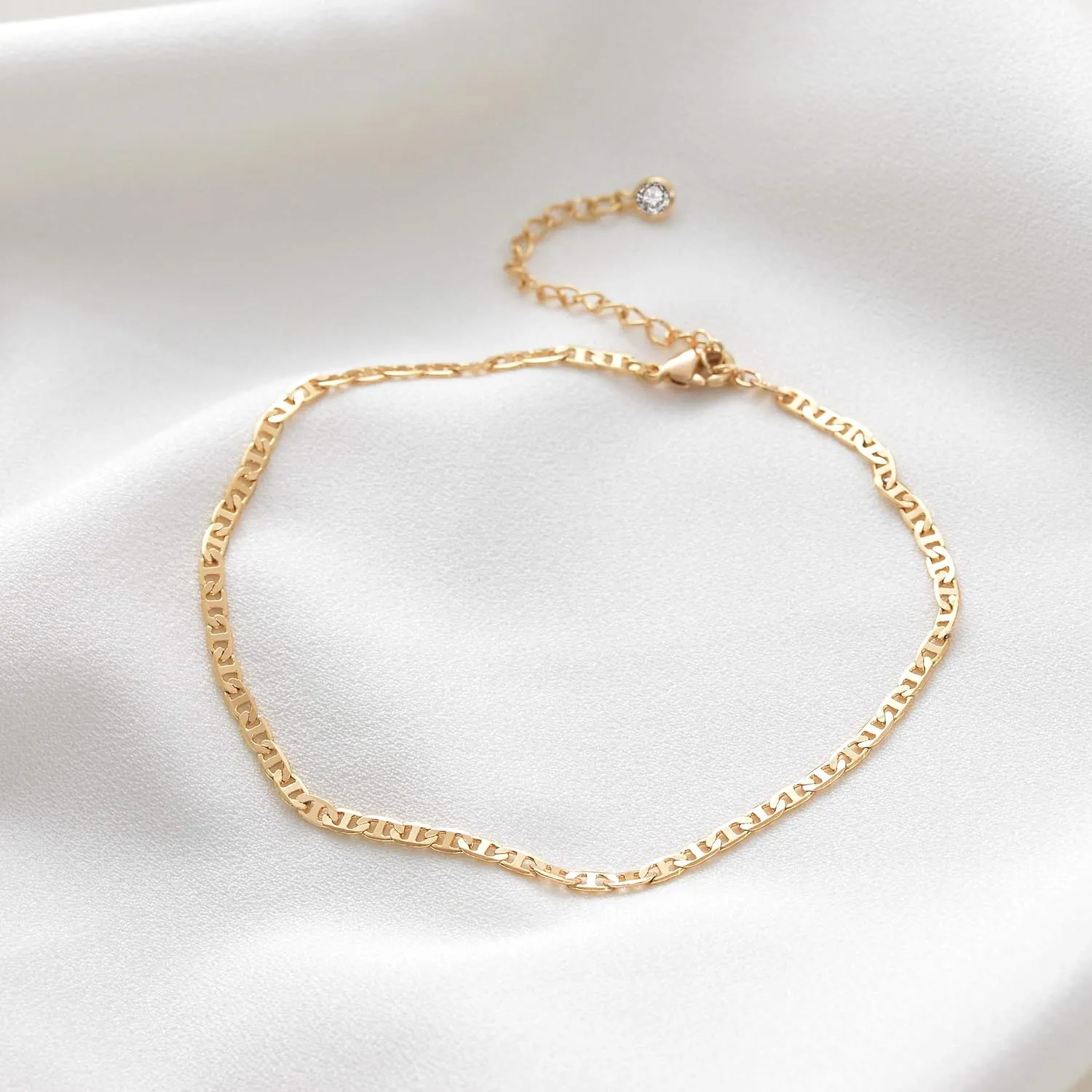 MEVECCO Dainty Gold Chain Choker Necklace 14K Gold Plated Handmade Boho Cute Tiny Beaded Link Choker Necklace Delicate Simple Minimalist Choker Necklace for Women