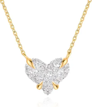 MEVECCO Dainty Gold Necklace For Women 18k Gold Plated Full CZ Pendant Necklace Handmade Necklace Jewelry Everyday Wear