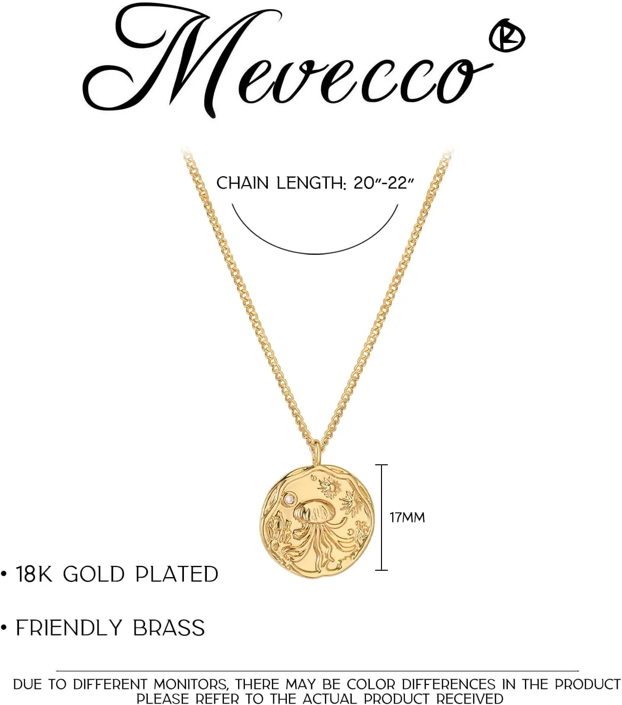 MEVECCO Dainty Gold Seashell Pendent Necklace Ocean Necklace for Women 18K Gold Plated Necklace Boho Handmade Summer Beach Necklace Jewelry