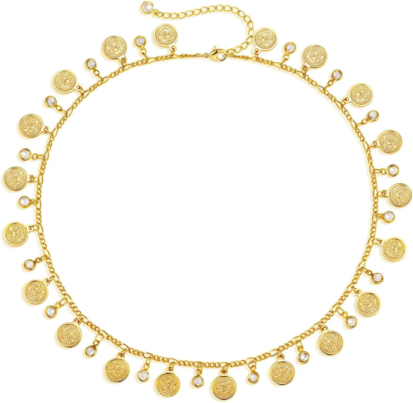 MEVECCO Gold Choker Necklace 14K Gold Plated Dainty Chain Necklace Short Chain Necklace Boho Handmade Choker Necklace Jewelry Gift