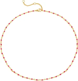 MEVECCO Gold Choker Necklace 14K Gold Plated Dainty Chain Short Necklace Delicate Fashion Choker Necklace Jewelry Gifts for Women