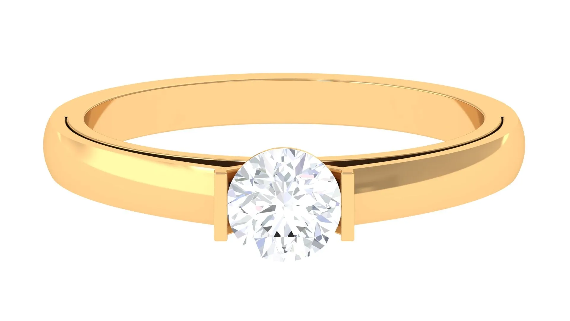 Minimal Lab Grown Diamond Solitaire Ring
