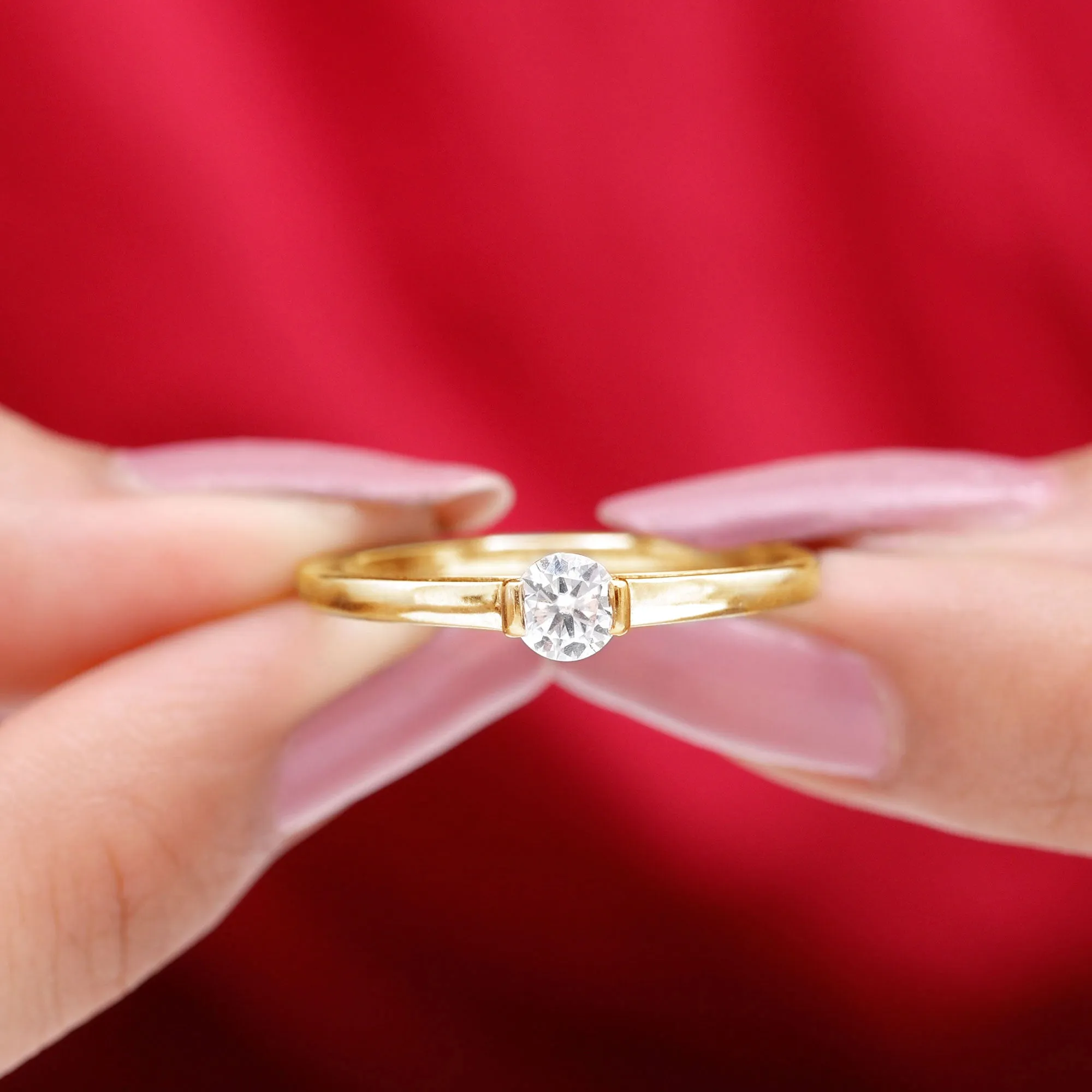 Minimal Lab Grown Diamond Solitaire Ring