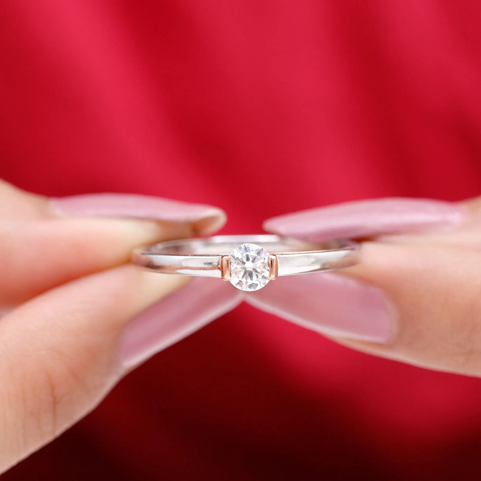 Minimal Lab Grown Diamond Solitaire Ring