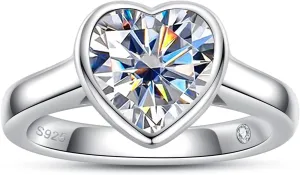 Moissanite Engagement Rings 3-5cttw Pear/Emerald/Marquise/Round/Cushion/Heart/Oval Cut D Color VVS1 S925 Sterling Silver Promise Wedding Rings for Women with Certificate Elegant Gift Packed
