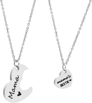 Mom & Daughter Necklace Set - Matching Mama & Me Gift Set for Mother & Daughter