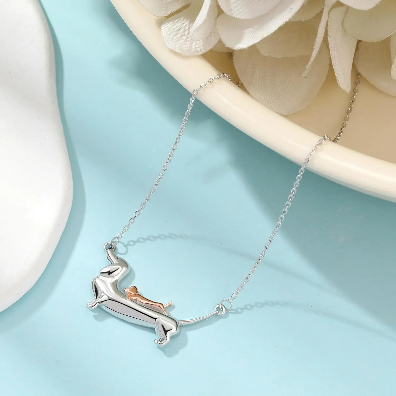 Mother Daughter Sister Necklace for Women 925 Sterling Silver Jewelry Gift for Mother's Day Birthday