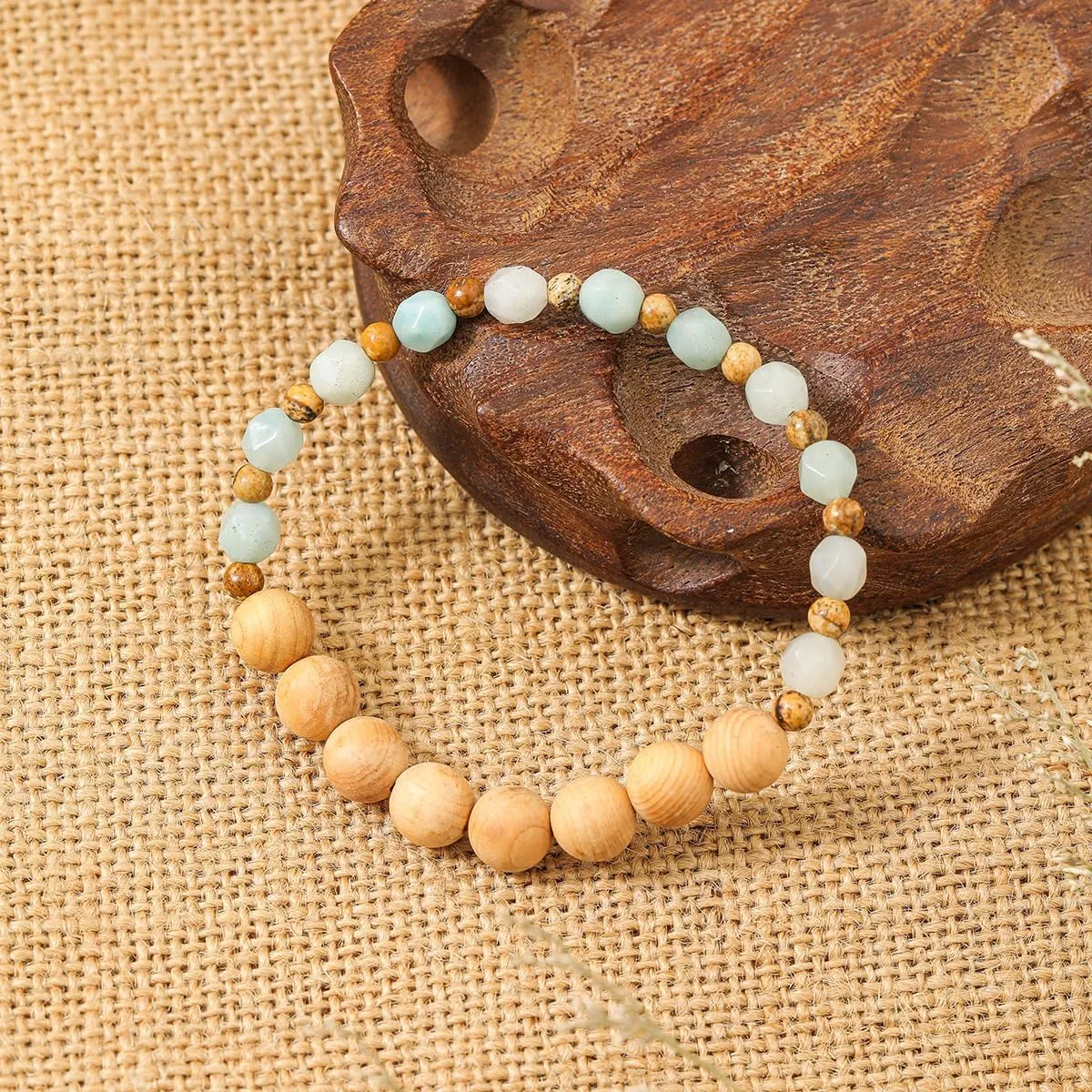 Natural Gemstone Beaded Healing Crystal Bracelets for Women, Unique and Cool Natural Bead Gemstone, Beaded Bracelets for Women MenValentines Day Mother's Day Gifts for Mother Wife