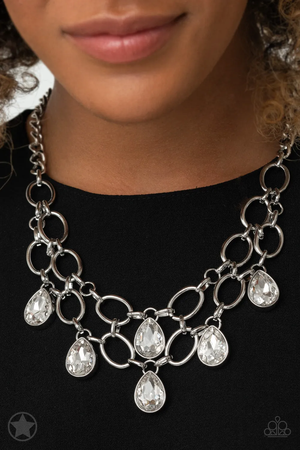 Necklaces Show-Stopping Shimmer - White Blockbuster