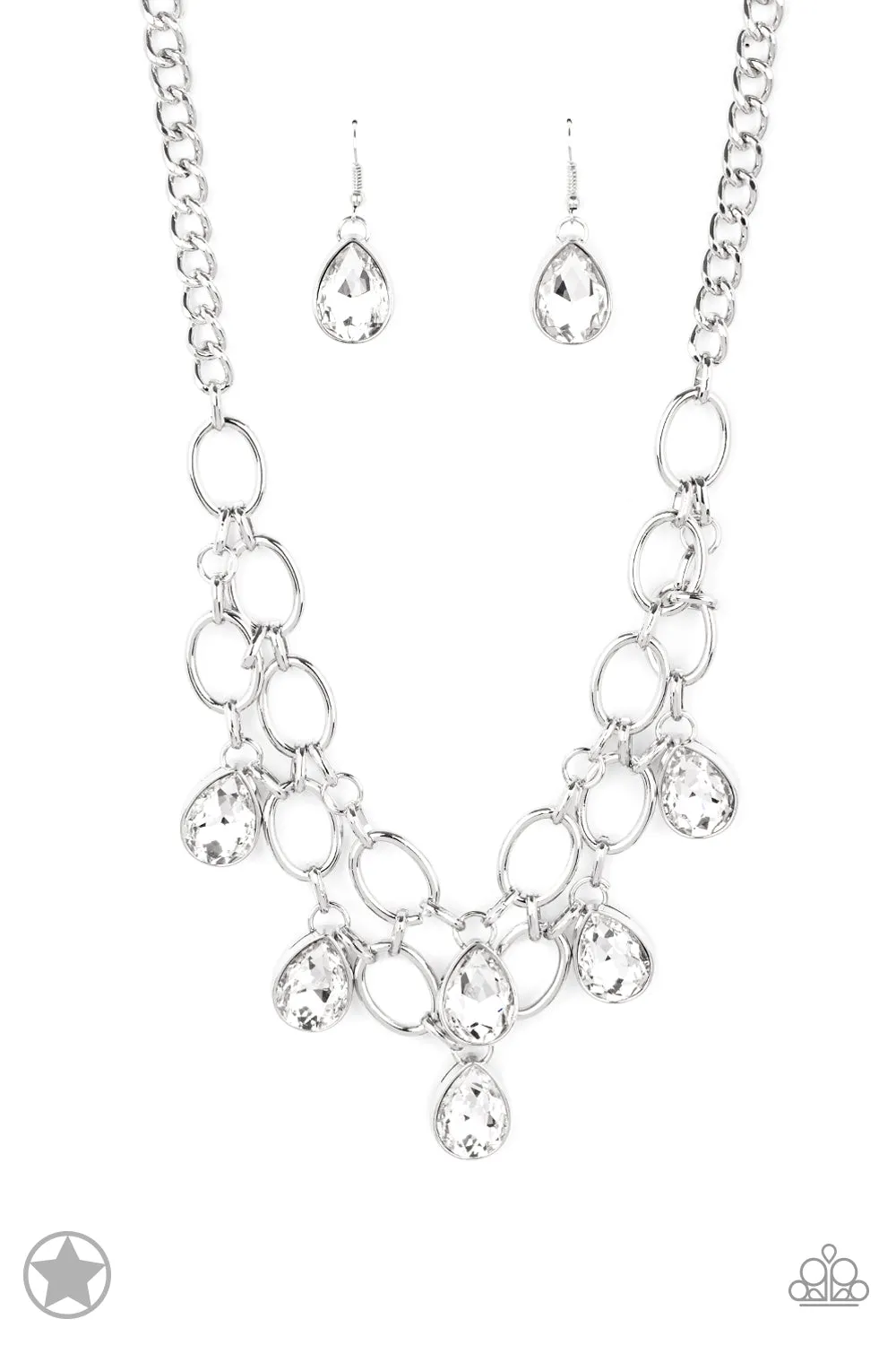 Necklaces Show-Stopping Shimmer - White Blockbuster