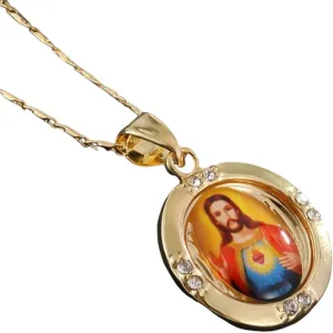New 2025 Arrival Exquisite Christian Jesus Portrait Pendant Necklace For Men And Women Religious Protection Amulets Jewelry Gifts Fashion Accessories Creative Gift