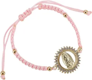 New 2026 Unisex Exquisite Colorful Rope Virgin Mary Bracelet Adjustable Cross Catholic Prayer Wrap Women's Religious Decoration Jewelry Luxury Accessories Trendy Best For Gift For Women And Men
