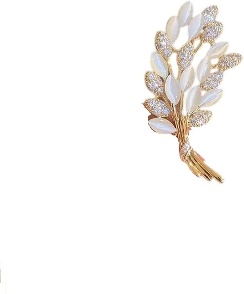 New 2026 Unisex Stainles Stell Exquisite Flower Imitation Pearl Brooches For Women Rhinestone Gold Color Pins Sweater Cardigan Jewelry Gifts Fashion Trendy Accessories Creative Gift For Women And Men