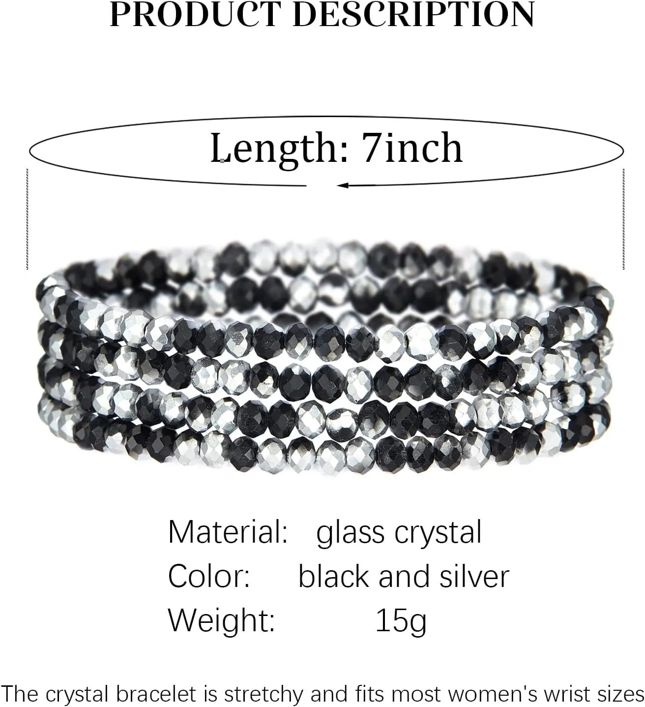 Noessla Beaded Boho Stretch Bracelet Colorful Stackable Crystal Beads Bracelets Trendy Costume Jewelry Mothers Day Gifts for Women