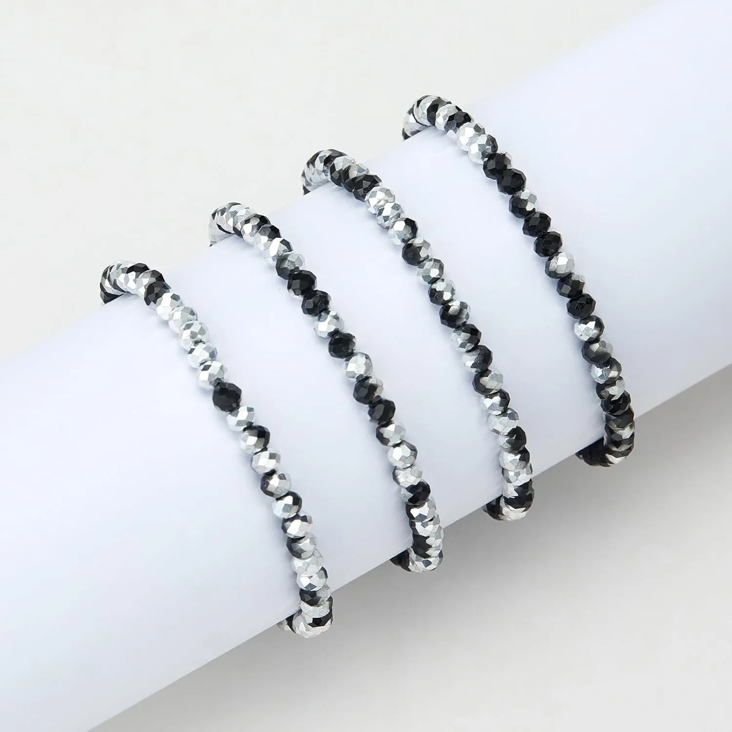 Noessla Beaded Boho Stretch Bracelet Colorful Stackable Crystal Beads Bracelets Trendy Costume Jewelry Mothers Day Gifts for Women