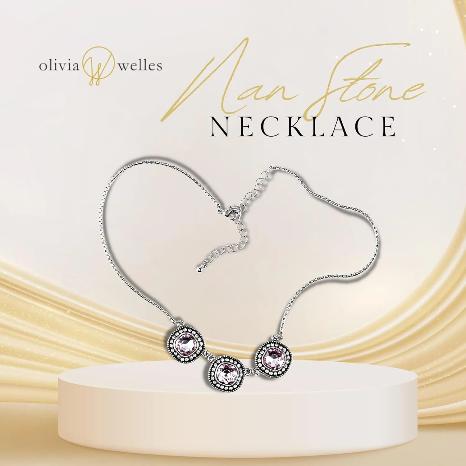Olivia Welles Necklaces for Women - Radiant Collar Design - Dazzling Crystal Jewels, Exquisite Craftsmanship for Every Occasion or Event