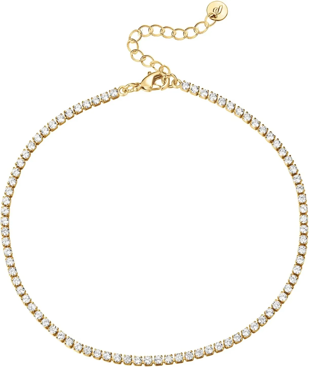 PAVOI 14K Gold Plated Tennis Anklets for Women | Tennis Ankle Bracelet for Women