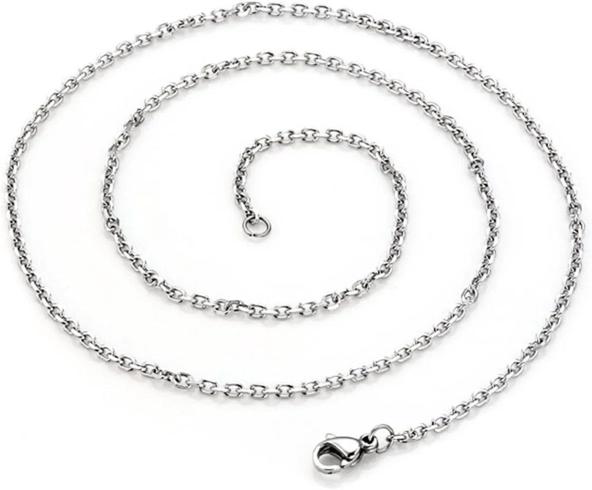 PiercingJ 4 Side Engraving Personalized Custom Message Name Bar Necklace Stainless Steel Pendant Chain for Men Women Valentine's Day Gift Box