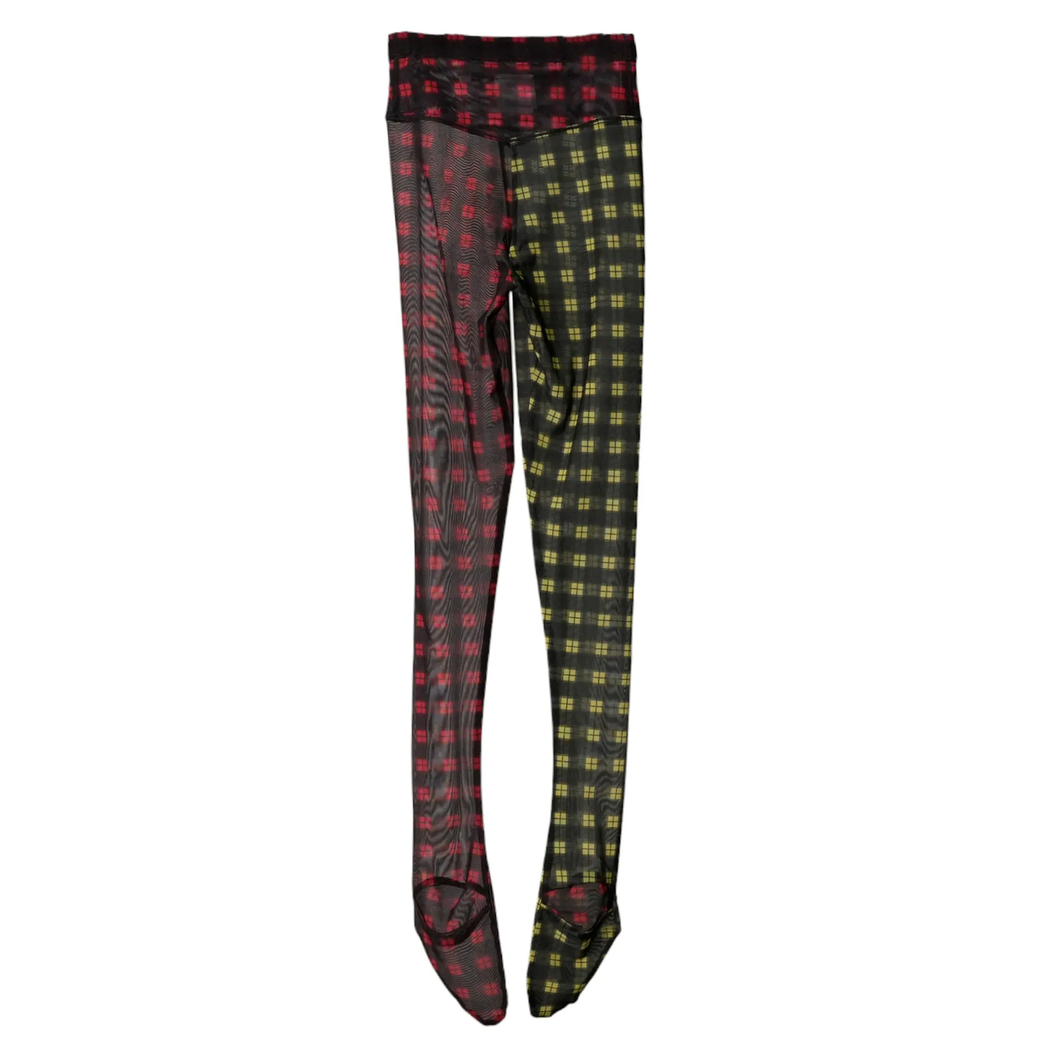 PLAID MESH LEGGINGS / MULTI