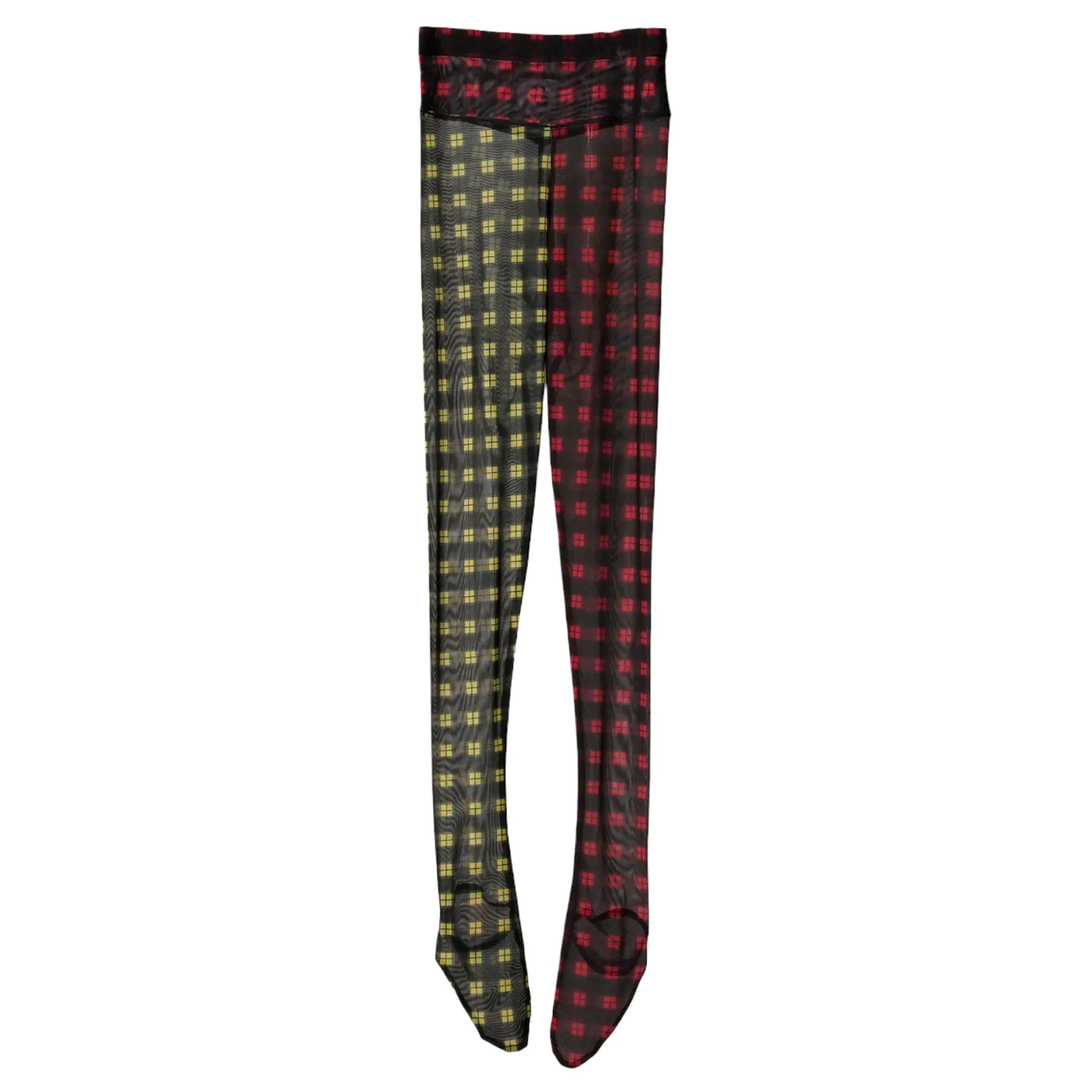PLAID MESH LEGGINGS / MULTI