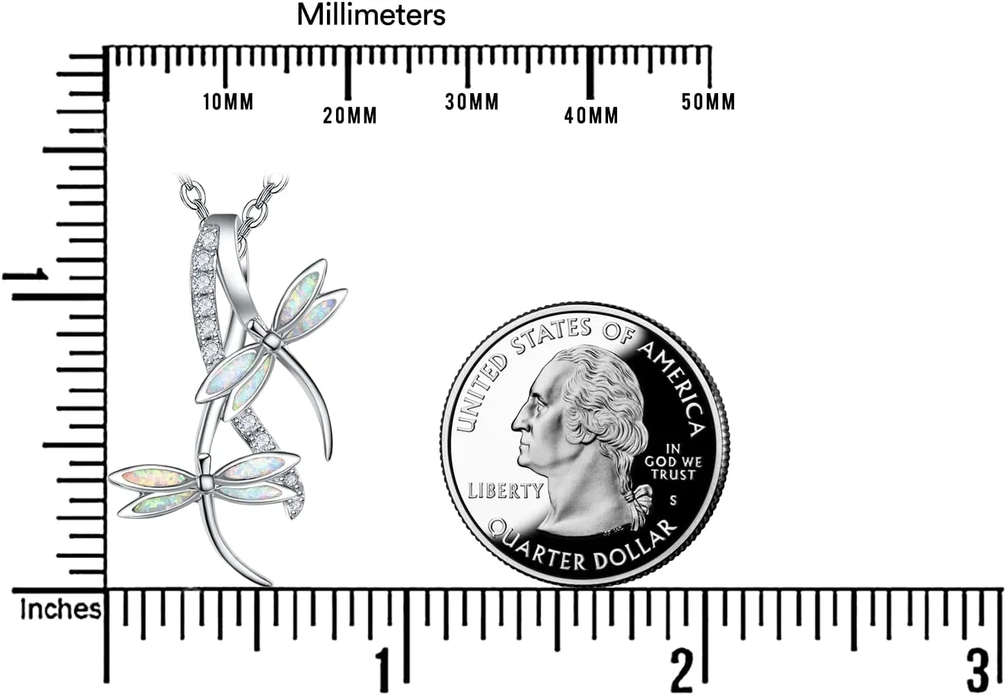 PRAYMOS Graduation Gifts 925 Sterling Silver Dragonfly Necklace for Women Dreamy Dragon fly Pendant Dragonfly Jewelry Birthday Gifts 18 2" Adjustable Chain