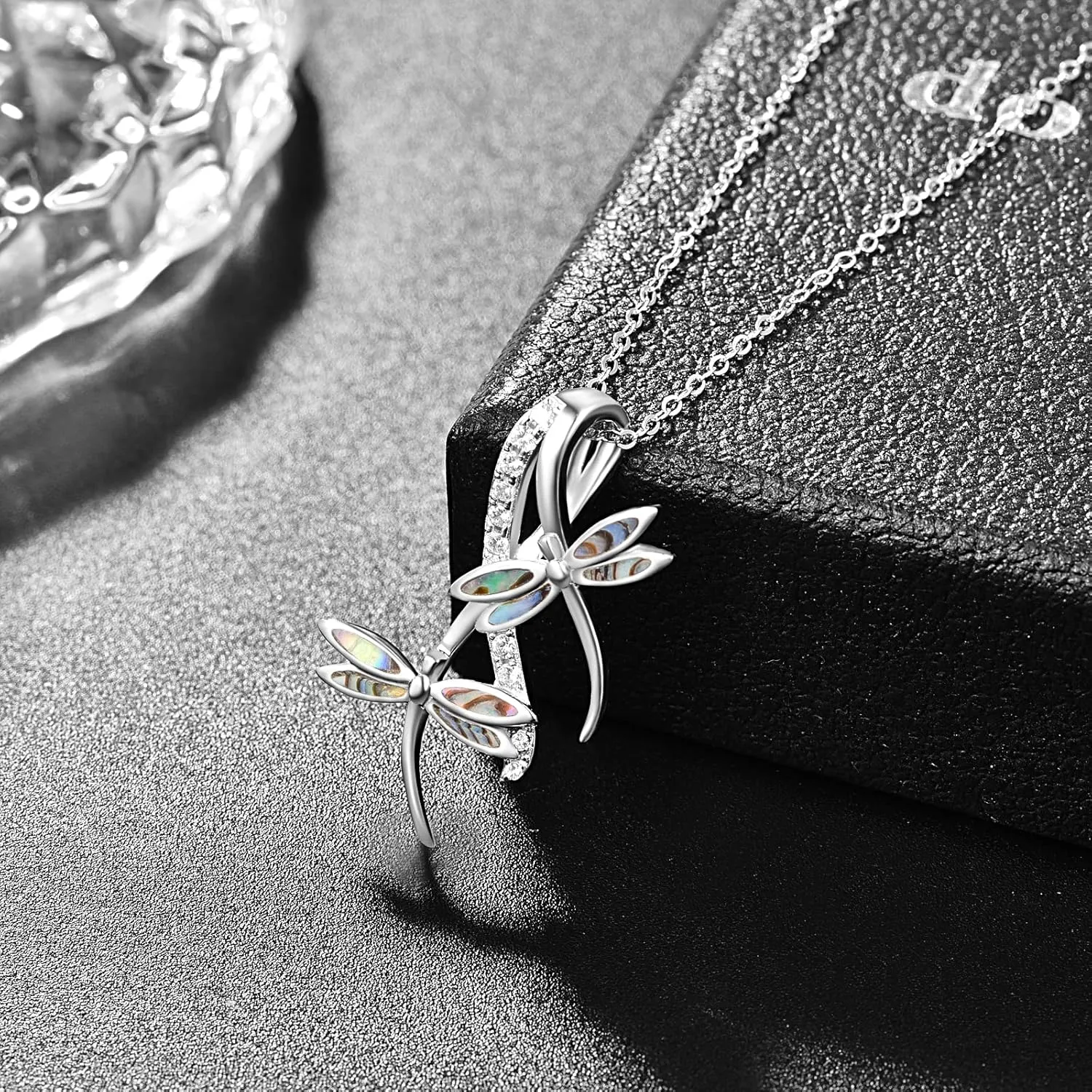 PRAYMOS Graduation Gifts 925 Sterling Silver Dragonfly Necklace for Women Dreamy Dragon fly Pendant Dragonfly Jewelry Birthday Gifts 18 2" Adjustable Chain