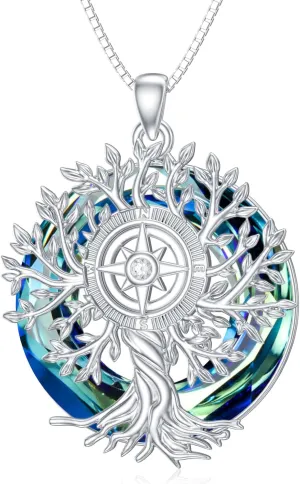 PROESS I'd be Lost without You Compass Necklace for Women Sterling Silver 2023 Inspirational Graduation Nautical Compass Jewelry Gifts for Couple Men