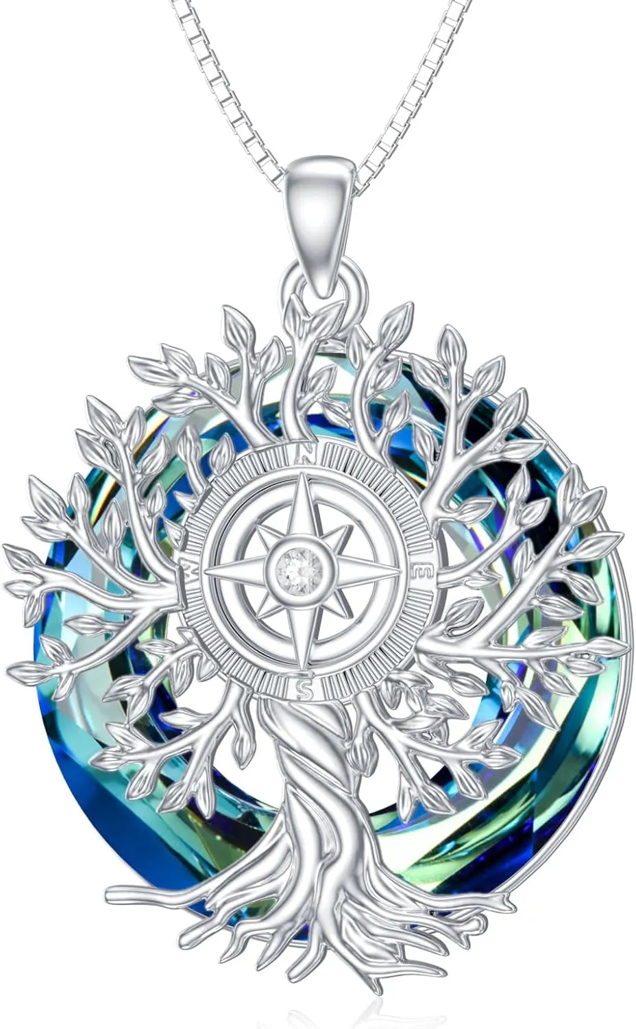 PROESS I'd be Lost without You Compass Necklace for Women Sterling Silver 2023 Inspirational Graduation Nautical Compass Jewelry Gifts for Couple Men