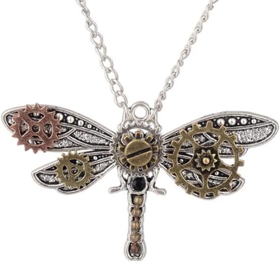 Punk Necklace Gear Chain Sweater Pendant