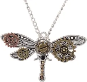 Punk Necklace Gear Chain Sweater Pendant