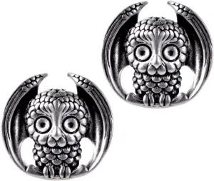 PUNKYOUTH 2PCS Saddle Plugs Tunnels Opening Ear Gauges Retro Brass Ear Stretcher Expander Earrings Hangers Body Piercing Jewelry 8mm-25mm