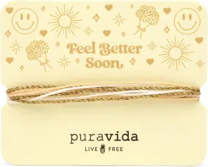 Pura Vida Bracelets Gift Feel Better Soon Card Get Well Friendship Bracelet Stack