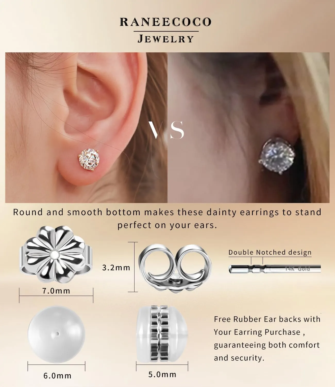 "STUNNING FLAME" 18K Gold Plated Silver Brilliant Cut Simulated Diamond Cubic Zirconia Stud Earrings