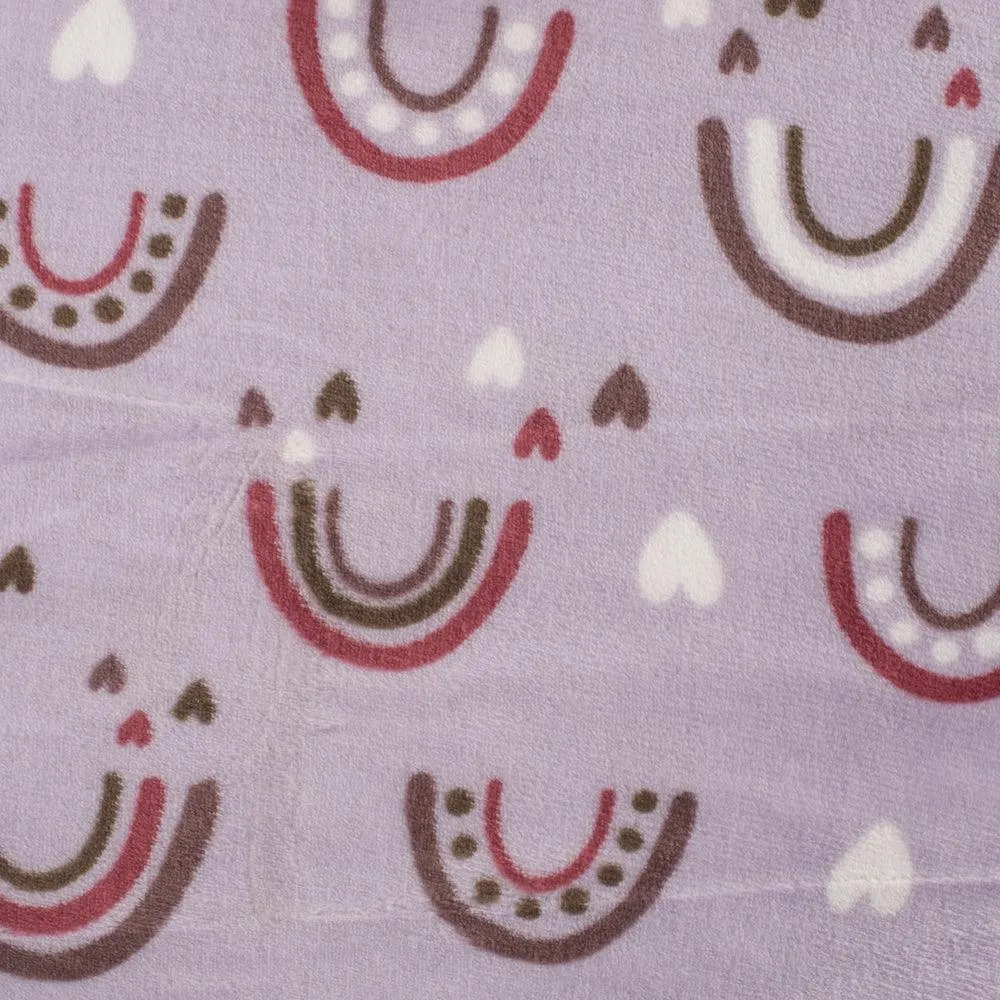 Rainbow and Hearts Double Face Cuddle Fleece Fabric