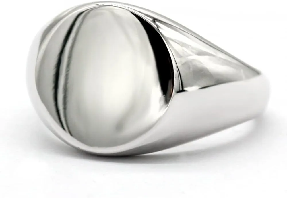 Ring Men's and Women's Solid Sterling Silver Ring, 13 * 13mm Closed Ring Men's Exquisite Jewelry Ideal Gift for Fathers and Boyfriends,