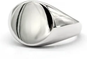 Ring Men's and Women's Solid Sterling Silver Ring, 13 * 13mm Closed Ring Men's Exquisite Jewelry Ideal Gift for Fathers and Boyfriends,