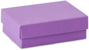 RJ Displays-20 Pack Cotton Filled Matte Purple Cardboard boxes for pendant, earring, Ring, Necklace, Anklets, bracelets, Cuff Links, Coins, Collectables Size: 3.25" X 2.25" X 1" Inch #32 Size