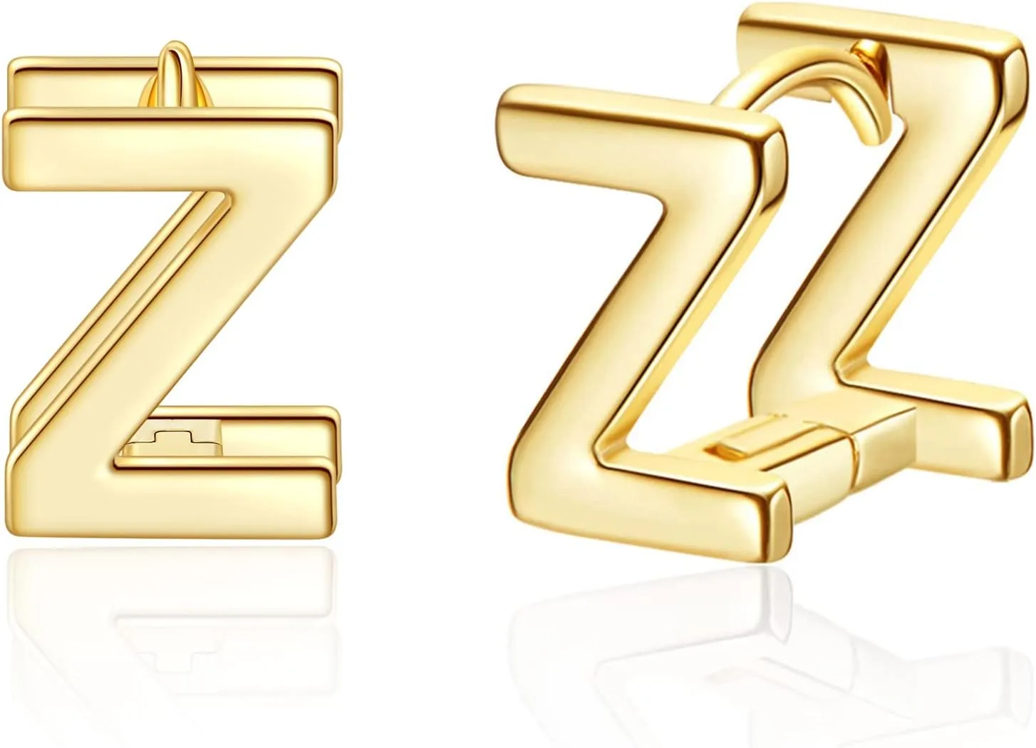 SANNYRA Initial Stud Earrings for Women, 14K Gold Plated Hypoallergenic Letter Earring, Trendy Jewelry Gifts for Her