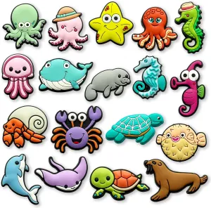 Sea Animals Hawaii Tennis Swim Plants Leaves Flowers Wedding Shoe Charms for Clog Sandals