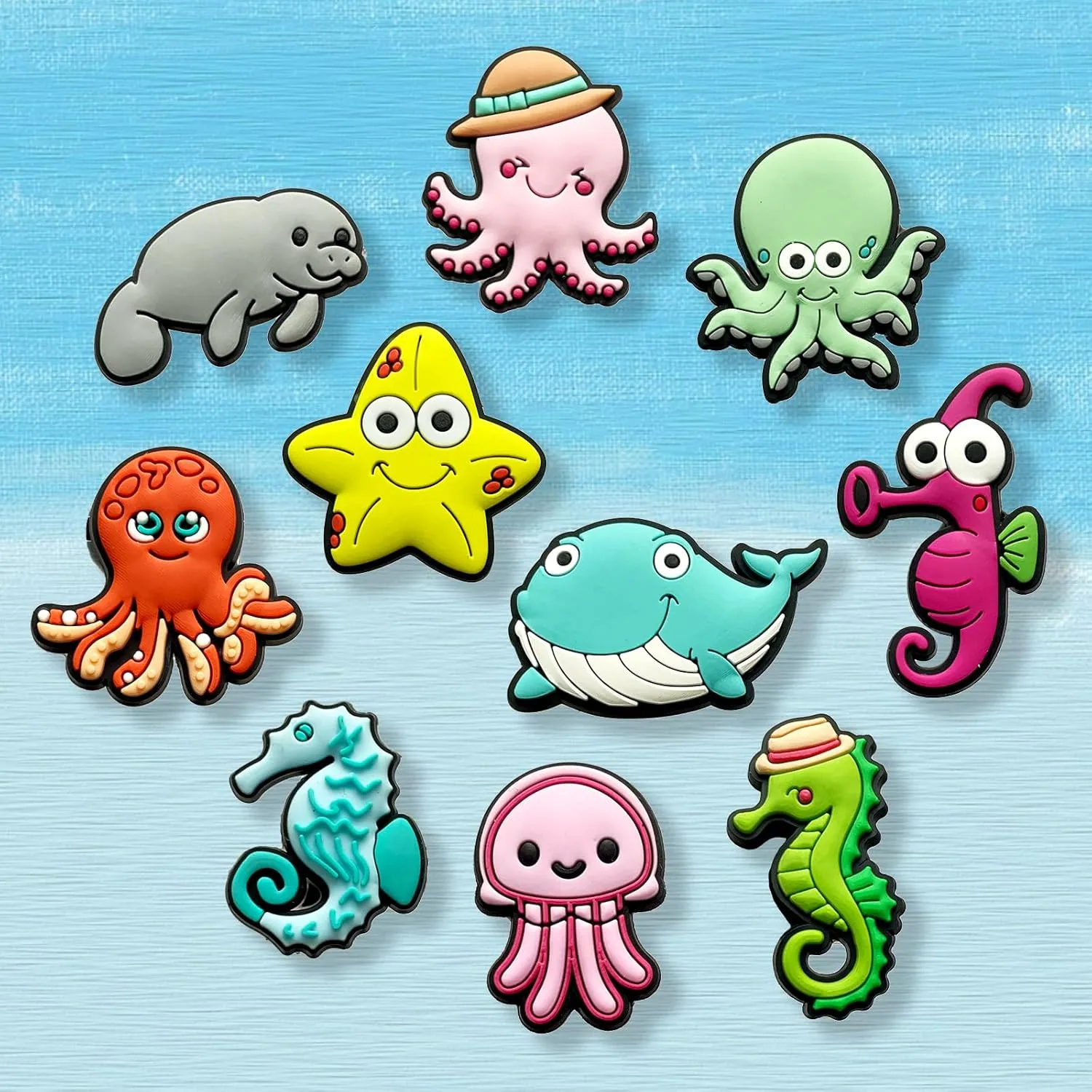 Sea Animals Hawaii Tennis Swim Plants Leaves Flowers Wedding Shoe Charms for Clog Sandals