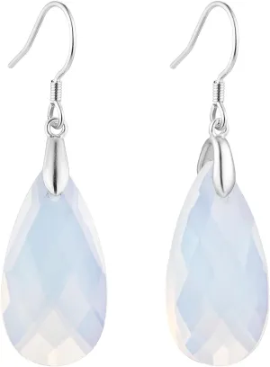 SELOVO Teardrop Fishhook Dangle Drop Earrings for Women Crystal Earring