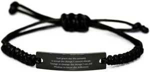 Serenity Prayer Bracelet, God Grant Me The Serenity To Accept The Things Bracelet, Bible Verse Christmas Bracelet, Christian Gift