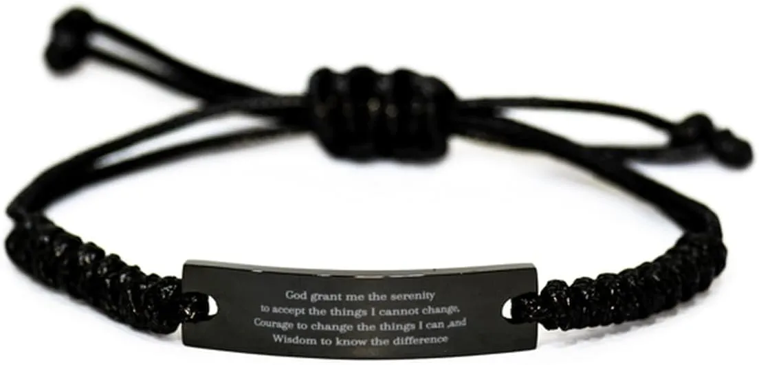 Serenity Prayer Bracelet, God Grant Me The Serenity To Accept The Things Bracelet, Bible Verse Christmas Bracelet, Christian Gift