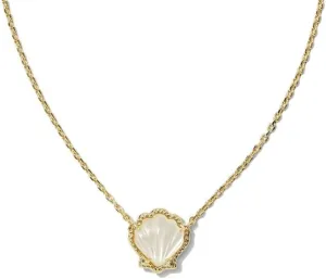 Shell Pendant Necklace in Gold, 18K Gold Plated Shell Pendant, Shell Necklace Jewelry for Women, Exquisite Copper Shell Pendant