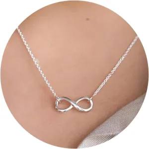 Silver Necklace for Women, 14K White Gold Plated Dainty Infinity Bead Star of David Starfish Sun Hummingbird Butterfly Flower Palm Tree Plane Sunflower Pendant Necklaces Simple Jewelry
