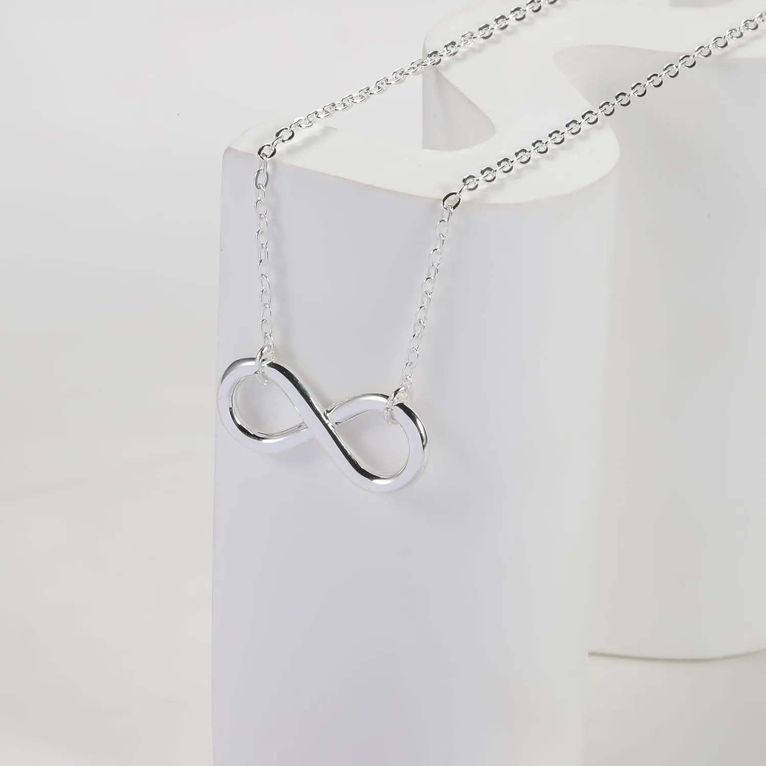 Silver Necklace for Women, 14K White Gold Plated Dainty Infinity Bead Star of David Starfish Sun Hummingbird Butterfly Flower Palm Tree Plane Sunflower Pendant Necklaces Simple Jewelry
