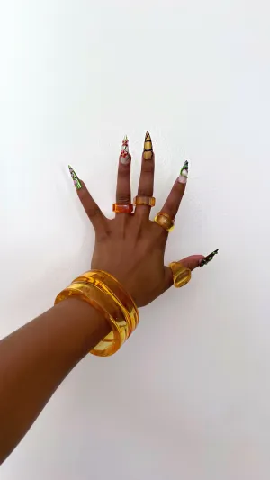 Skye Ring Set - Yellow